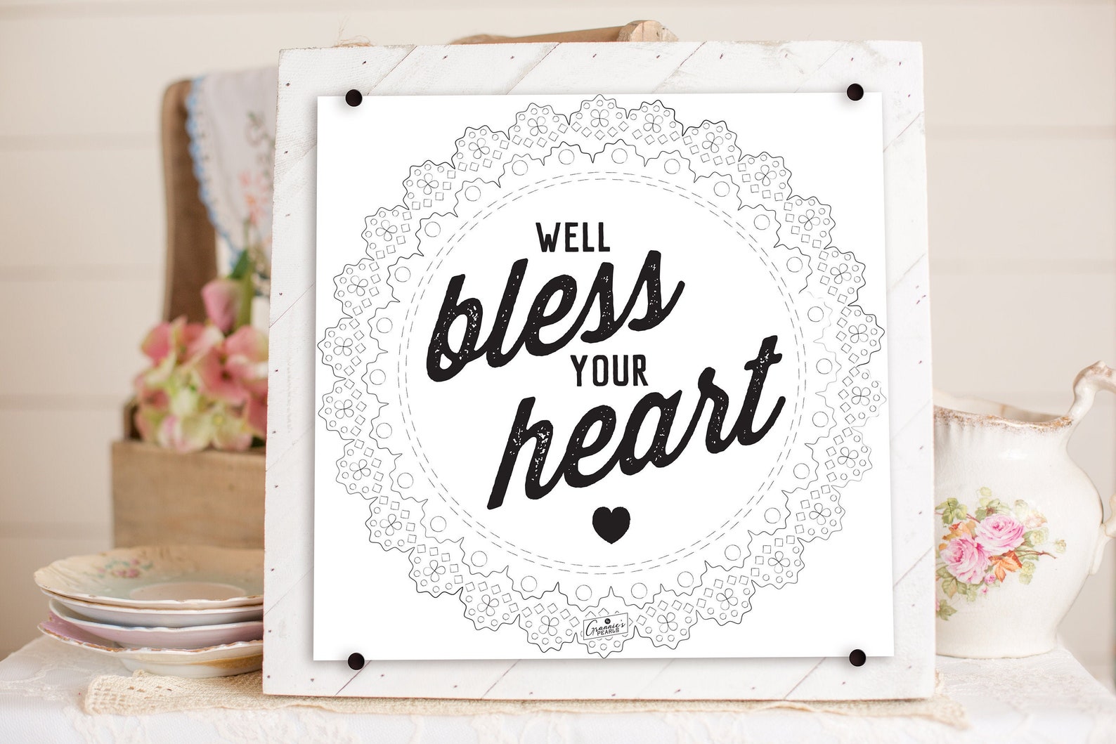 Well Bless Your Heart Printable Wall Art Home Decor Vintage - Etsy