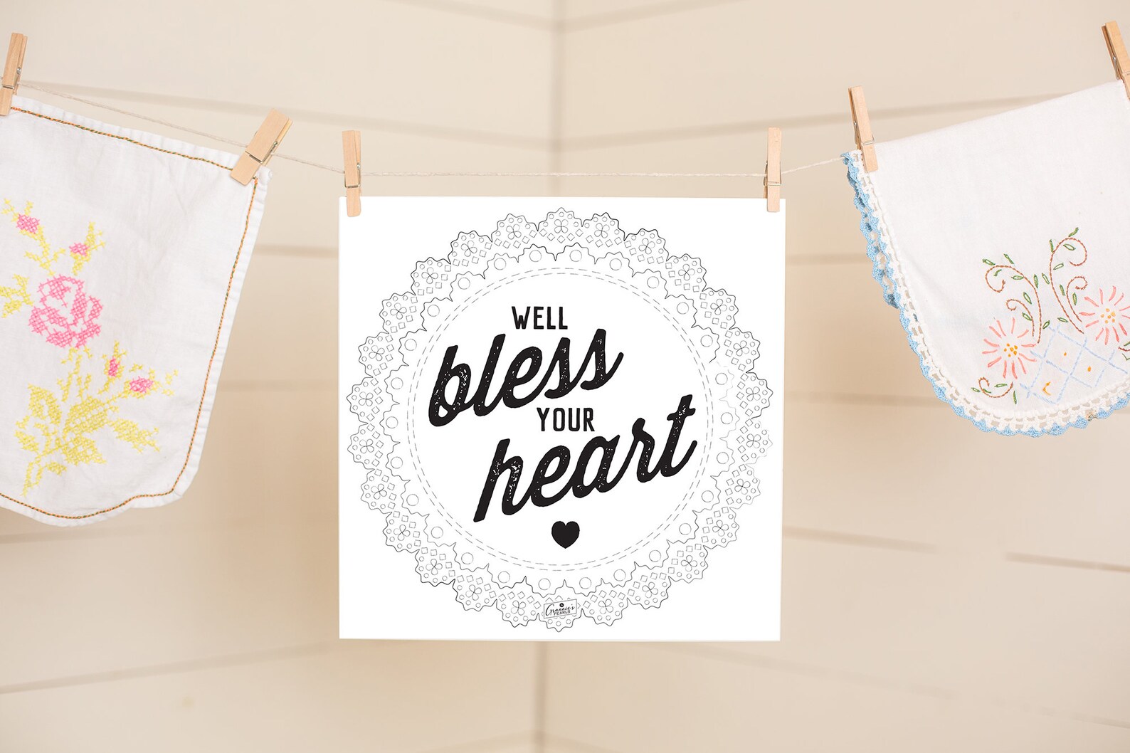Well Bless Your Heart Printable Wall Art Home Decor Vintage - Etsy