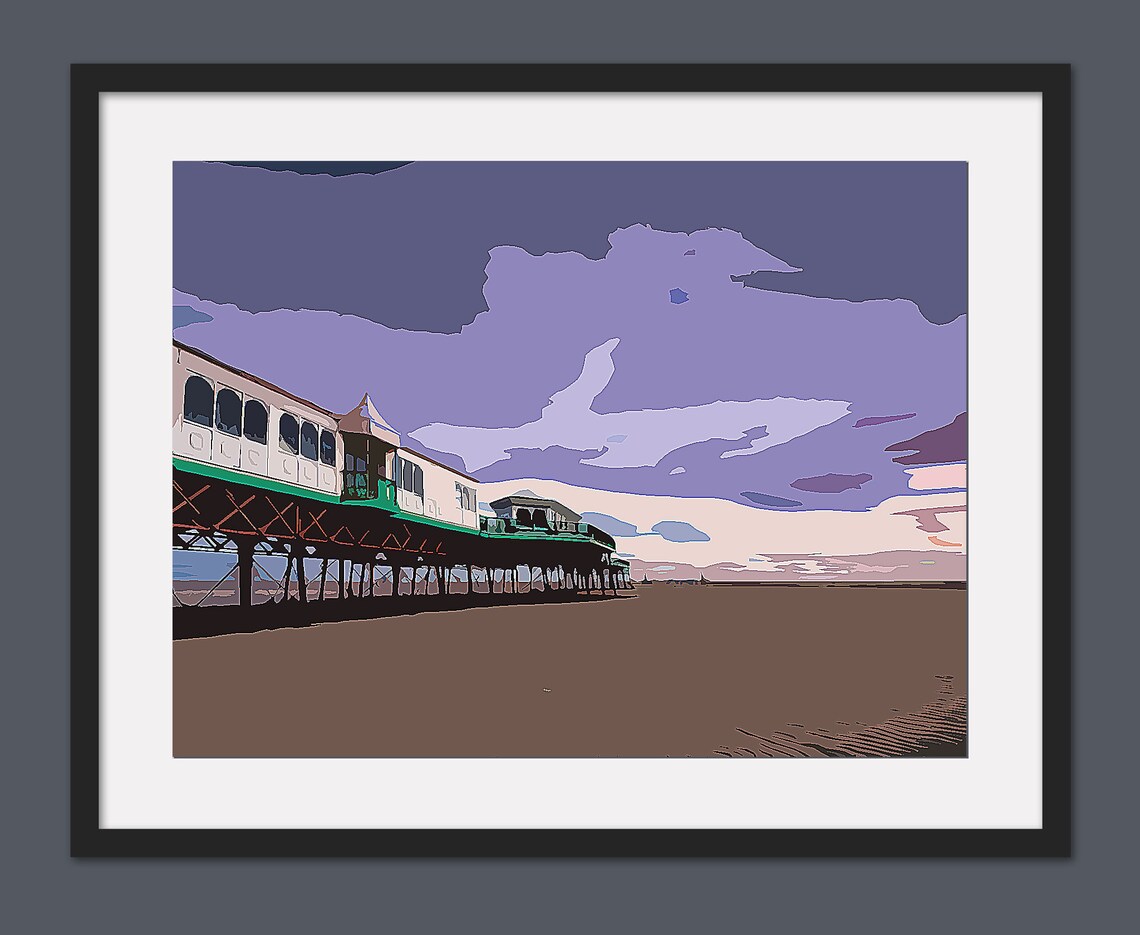 Lythan St Annes Pier Art Print, Lytham St Annes, Canvas Print, Wall Art