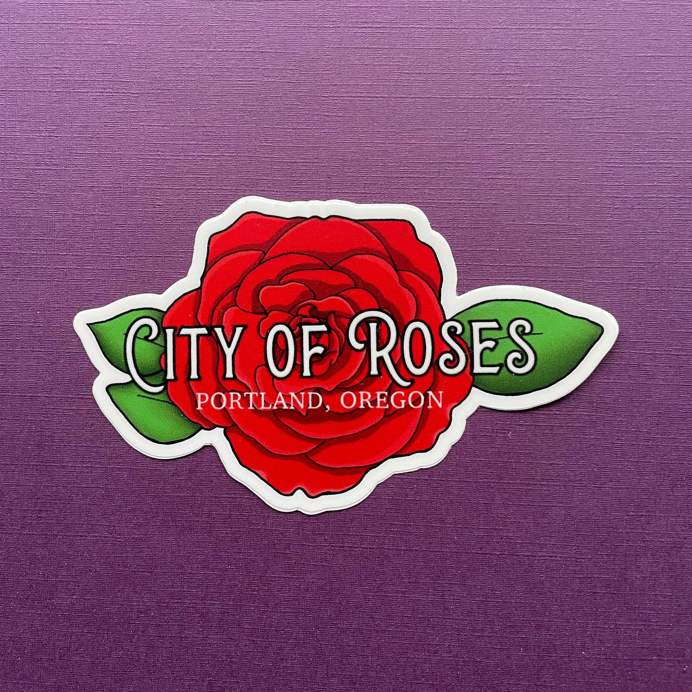 City of Roses Portland Oregon Sticker Etsy