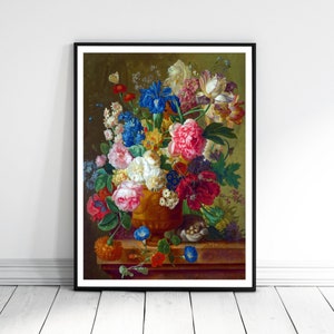 Paul Theodor van Brussel / Flores en un jarrón Póster Arte de pared Descarga digital Arte de pared vintage para decoración del hogar y decoración de la oficina