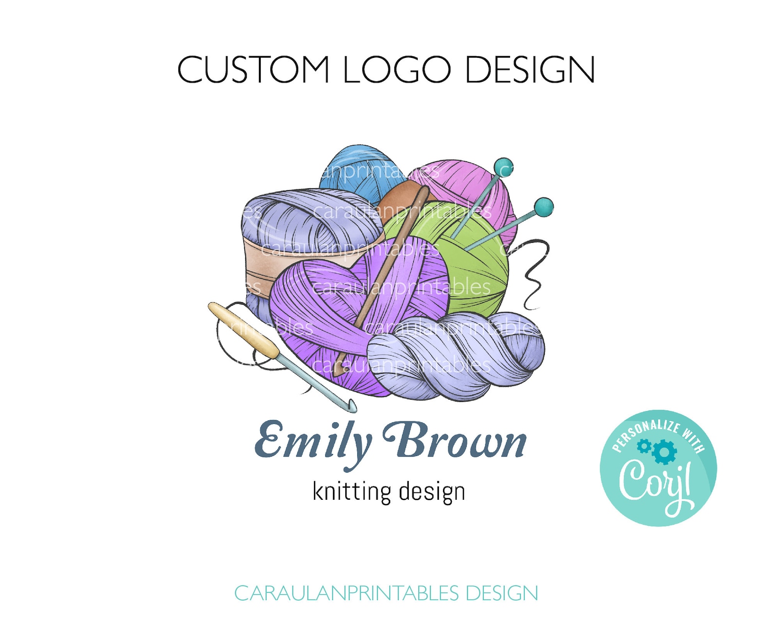 Custom Knitting Logo Knitting Labels Handmade Logo Branding Etsy
