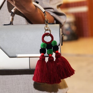 Colourful Boho Handmade Keyring Tassel Keychain Bag Tassel Bag Charm Jewellery Gift Perfect Gift For Her Gift For Mom