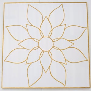 Tableau Maiyan à fleurs | Accessoires de mariage pendjabi | Mariage indien pendjabi | Haldi | Rangoli | Mariage Desi | Fabriqué à la main au Royaume-Uni