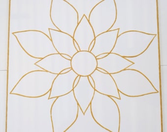 Flower Design Maiyan Board | Punjabi Wedding Accessories | Indian Punjabi Wedding | Haldi | Rangoli | Desi Wedding | Hand Made in the UK