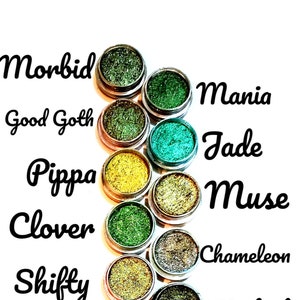 Eyeshadow Duochrome Colorshift Eyeshadows in The Greens Group 2