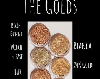 Kolekcja cieni do powiek Golds Eyeshadow Collection Długotrwały, delikatny prasowany bronzer/cień do powiek/rozświetlacz/róż