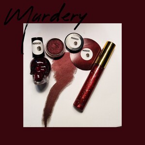 Lip Color Lipgloss Murdery, Nail Polish, Eyeshadow, and Lipgloss