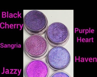 Longwearing Duochrome Eyeshadows in Shades of Purple