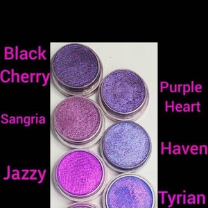 Longwearing Duochrome Eyeshadows in Shades of Purple