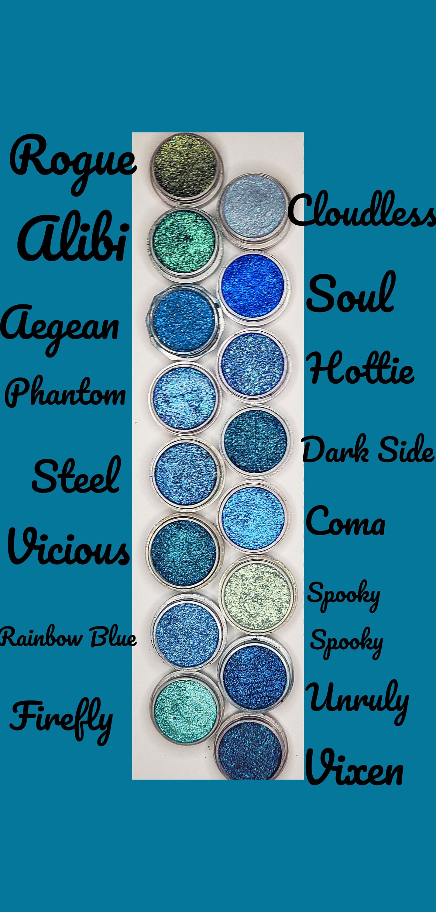 Eyeshadow New Blue and Aqua Longwearing Eyeshadows
