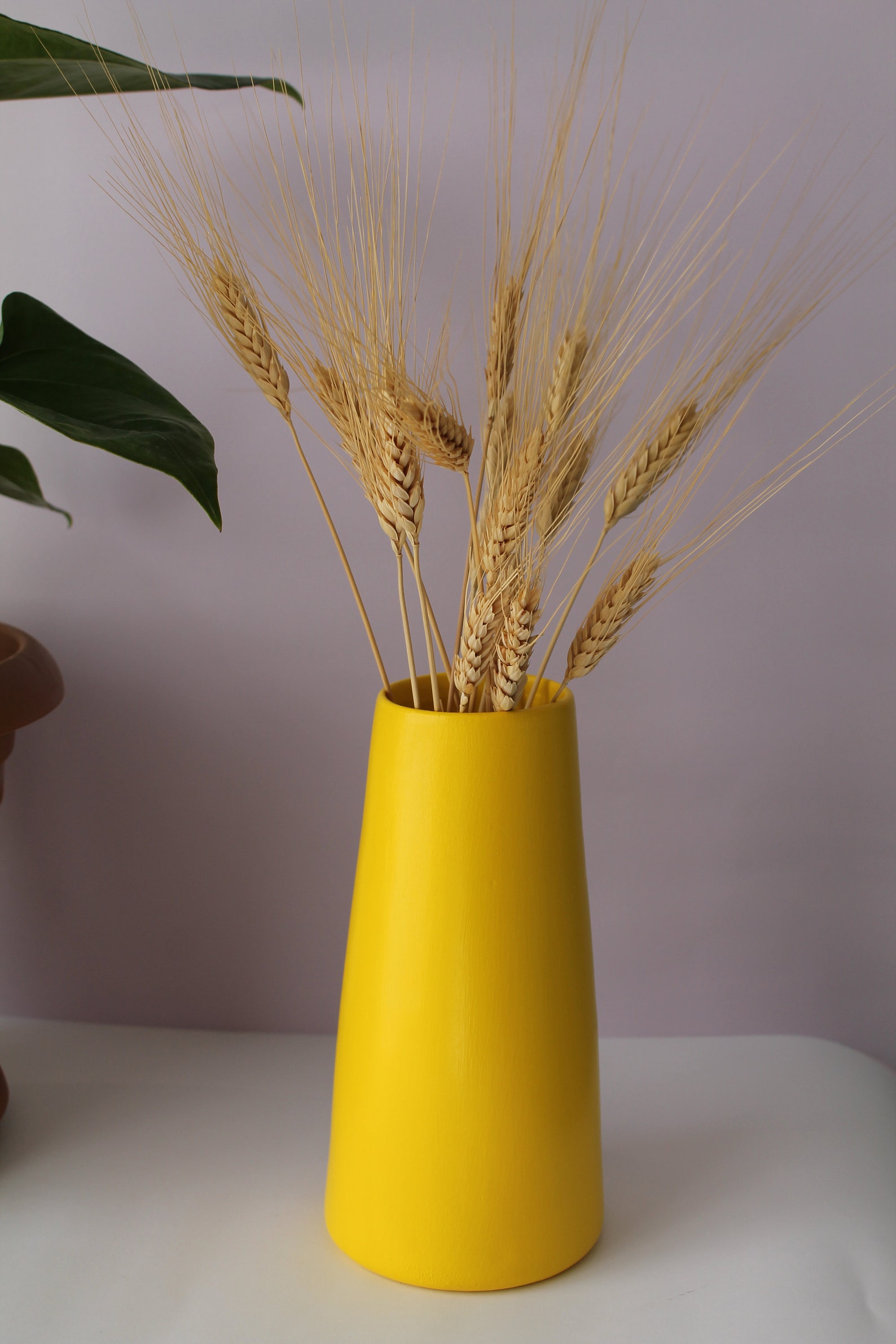 Handmade ceramic yellow vases Etsy