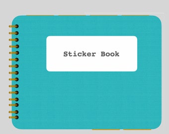 Teal Digital Sticker Book: 4-Section Hyperlinked Planner (PDF)