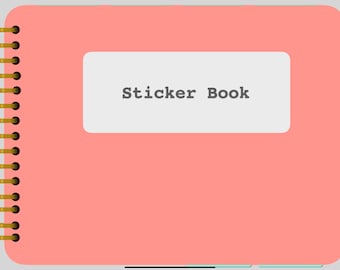 Digital Sticker Book Four Linked Sections for All Your Digital Stickers