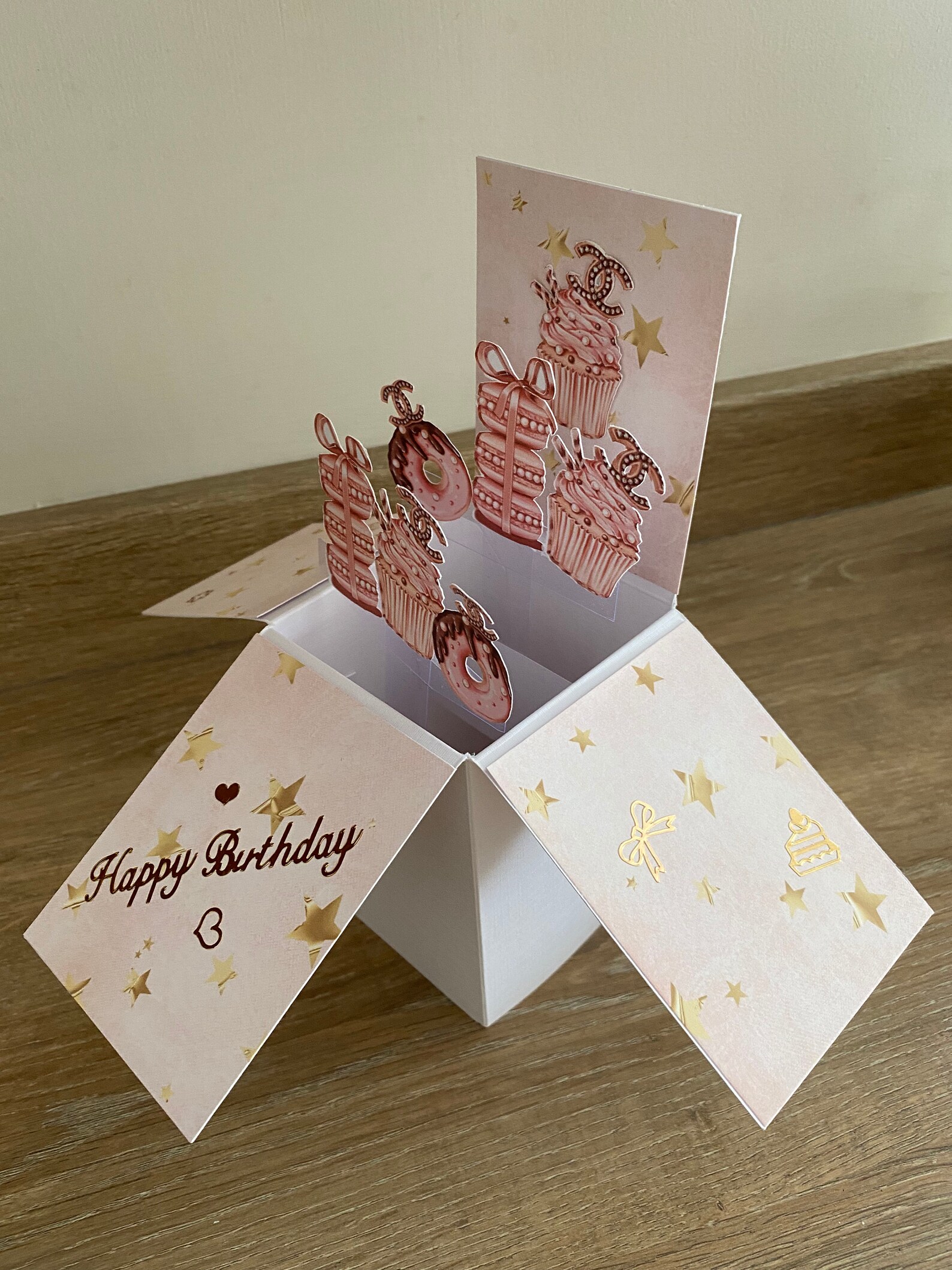 Birthday box card handmade female Etsy