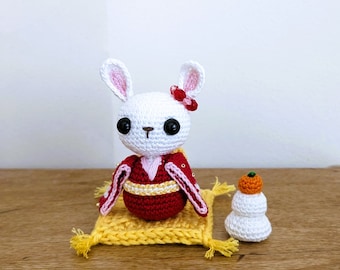 Elegant Kimono Rabbit 2023: Handmade Amigurumi Collectible