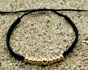 18K Gold Filled Bracelet | Beaded Layering Bracelet | String Protection Bracelet | free shipping!