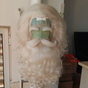 ZM hair Medium length santa yak hair lacey maigcal santa claus beard and wig set Y-34