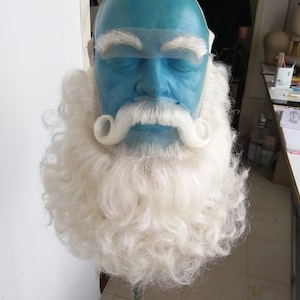 ZM Hair 2020 deluxe yak hair santa claus lace beard moustache eyebrows set B-32