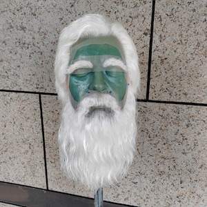 ZM Hair 2025 white soft yak hair santa claus wig and beard set Y-09
