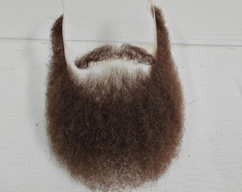 ZM Hair Realistic Natural Real Human Hair Full Handmade Lace Postiche Facial beard F-10