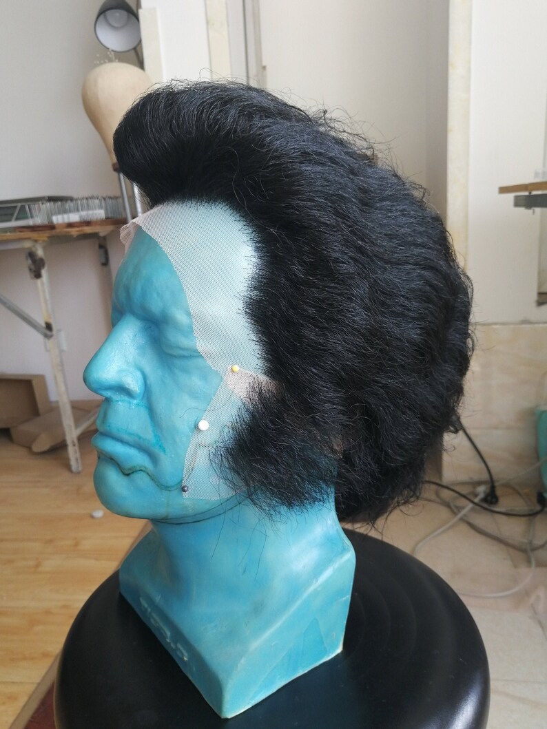 black elvis wig