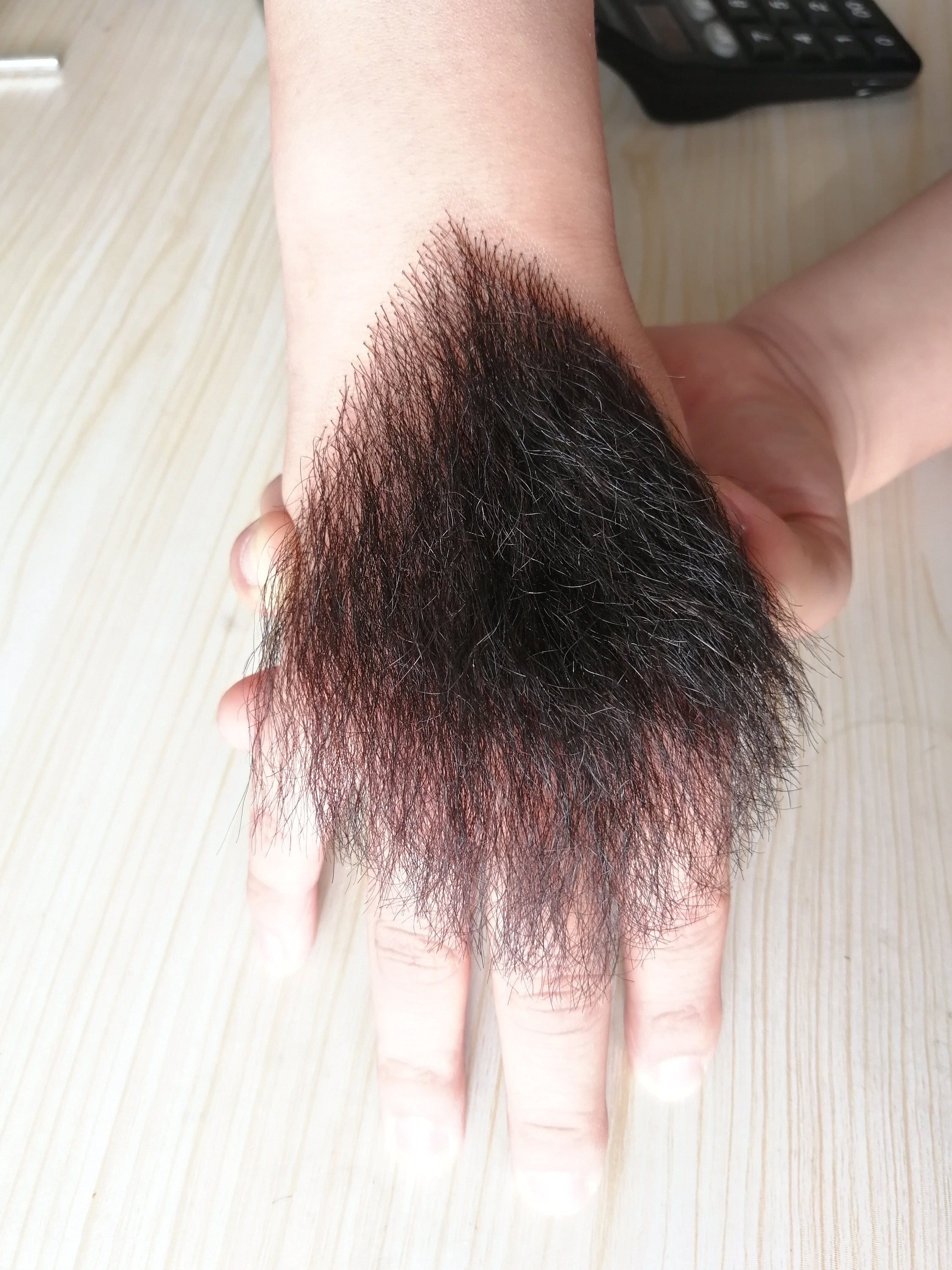 ZM hair Large Human hair Realistic Lace Pubic Hair Wig For Film