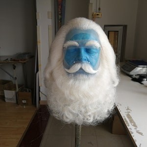 ZM hair 2020 new custom made smooth yak hair santa claus full lace wig beard set Y-27