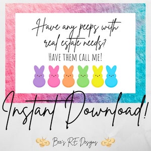 Peeps Pop-By Tag - Digital Download - Realtor Marketing