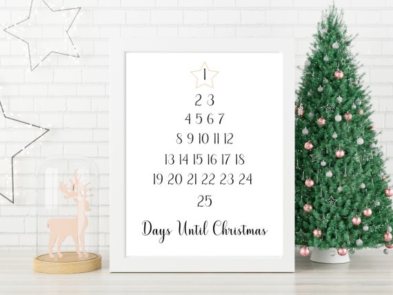 Days Until Christmas Countdown Printable Modern Countdown - Etsy