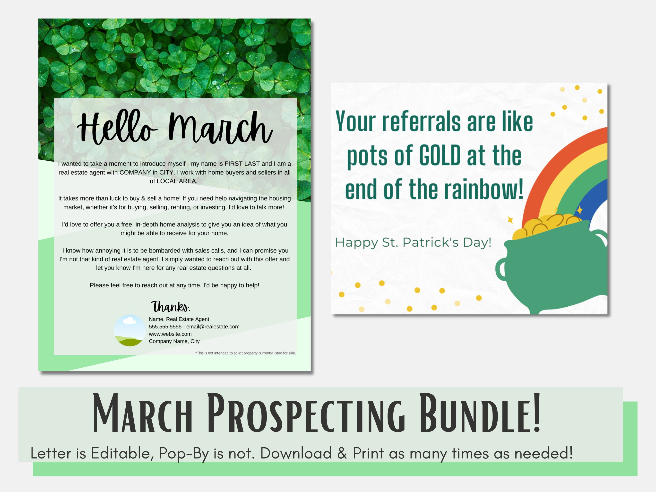 March Prospecting Bundle! - Home Analysis Mailer & March Pop 