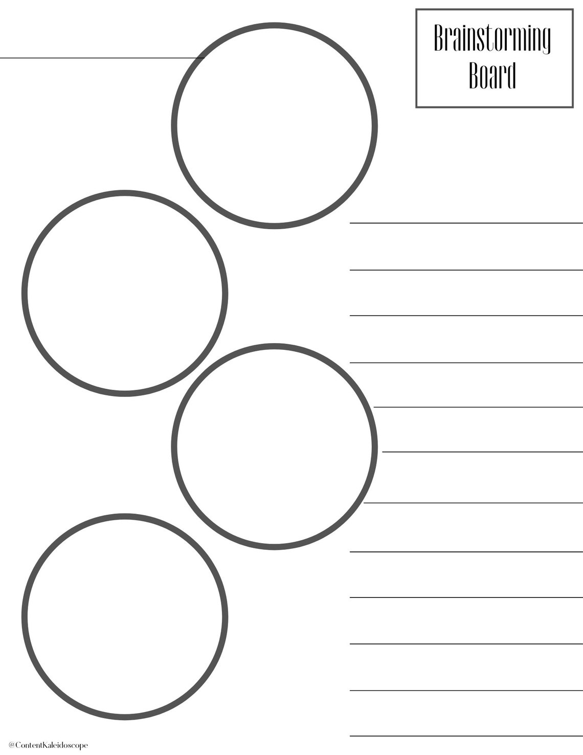 Brainstorm Bubbles Sheet Printable | Etsy
