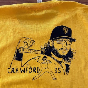 Brandon Crawford Number 35 San Francisco Giants Black Baseball Jersey -  T-shirts Low Price