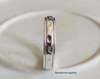 Handmade Sterling Silver Spinner Ring: Anxiety Fidget Ring