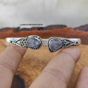 Aquamarine Bangle, 925 Sterling Silver, Designer Bangle, Handmade Bangle, Promise Bangle, Beautiful Bangle, Jewelry Bangle Gemstone Bangle