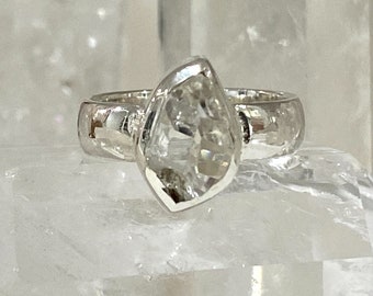 Natural Herkimer Diamond Ring, 925 Sterling Silver, Gemstone Ring, Diamond Ring, Statement Ring, Promise Ring, Handmade Jewelry,Gift For Her