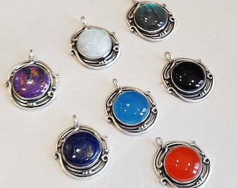 Handmade Sterling Silver Gemstone Pendant: Boho Statement Jewelry