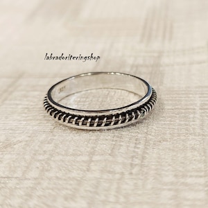 925 Sterling Silver Spinner Ring: Boho Fidget Anxiety Ring
