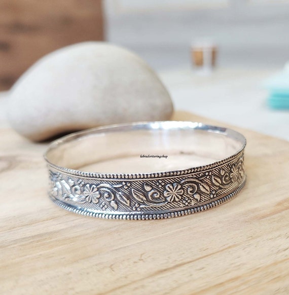 Pure silver bangles for women outlet