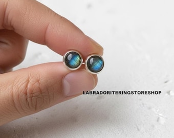 Clous d'oreilles élégants : argent sterling 925, petits bijoux en pierres précieuses