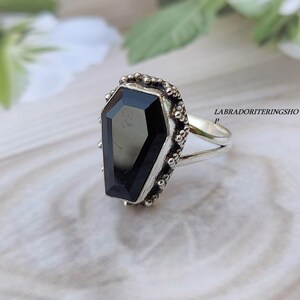 Black Onyx Ring, 925Sterling Silver Ring,Handmade Ring, Women Ring,Designer Ring, Promise Ring, Jewelry Ring, Anniversary Gift Gemstone Ring