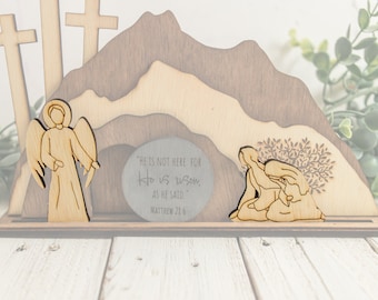 Angel and Women at the Empty Tomb, Easter Decoration, Empty Tomb ADD ON, Laser Cut