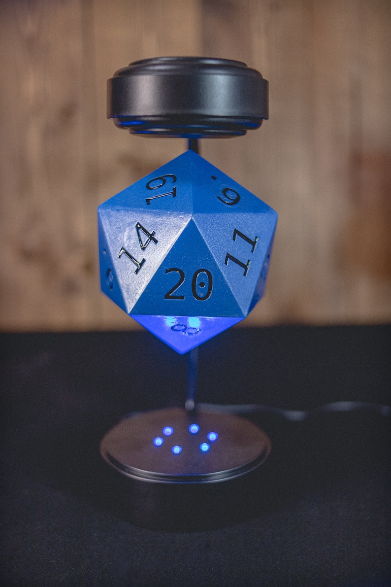 Large Floating D20 Magic Levitating Game Dice Etsy