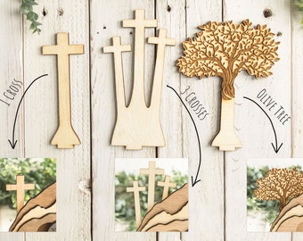 ADD ON Cross Variations for Empty Tomb "He is Risen" Laser Cut Decoration