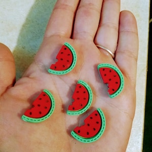 Watermelon slice flatback cabochons charms