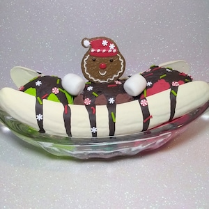 Fake Gingerbread Banana Split