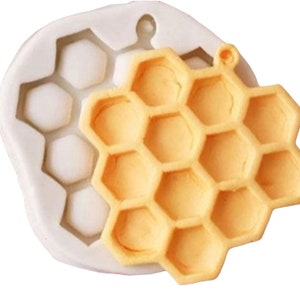 HONEYCOMB MOLD, Highly Detailed Silicone Mold, Resin Mold, Jewelry Mold,  Polymer Clay Mold, Bee Theme Cupcake Decorating, Honey Mold, Shapem