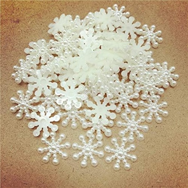 Imitation pearl snowflake flatback cabachons