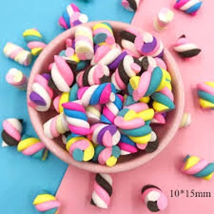 Fake Marshmallow Swirl Candy Pieces