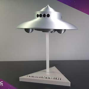 3D gedrucktes UFO Modell: Venus-Raumsonde, Retro Sci-Fi Geek Geschenk